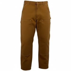 Carhartt Loose Fit Firm Duck Double-Front Utility Pants Brown 38x34 (GG22) New